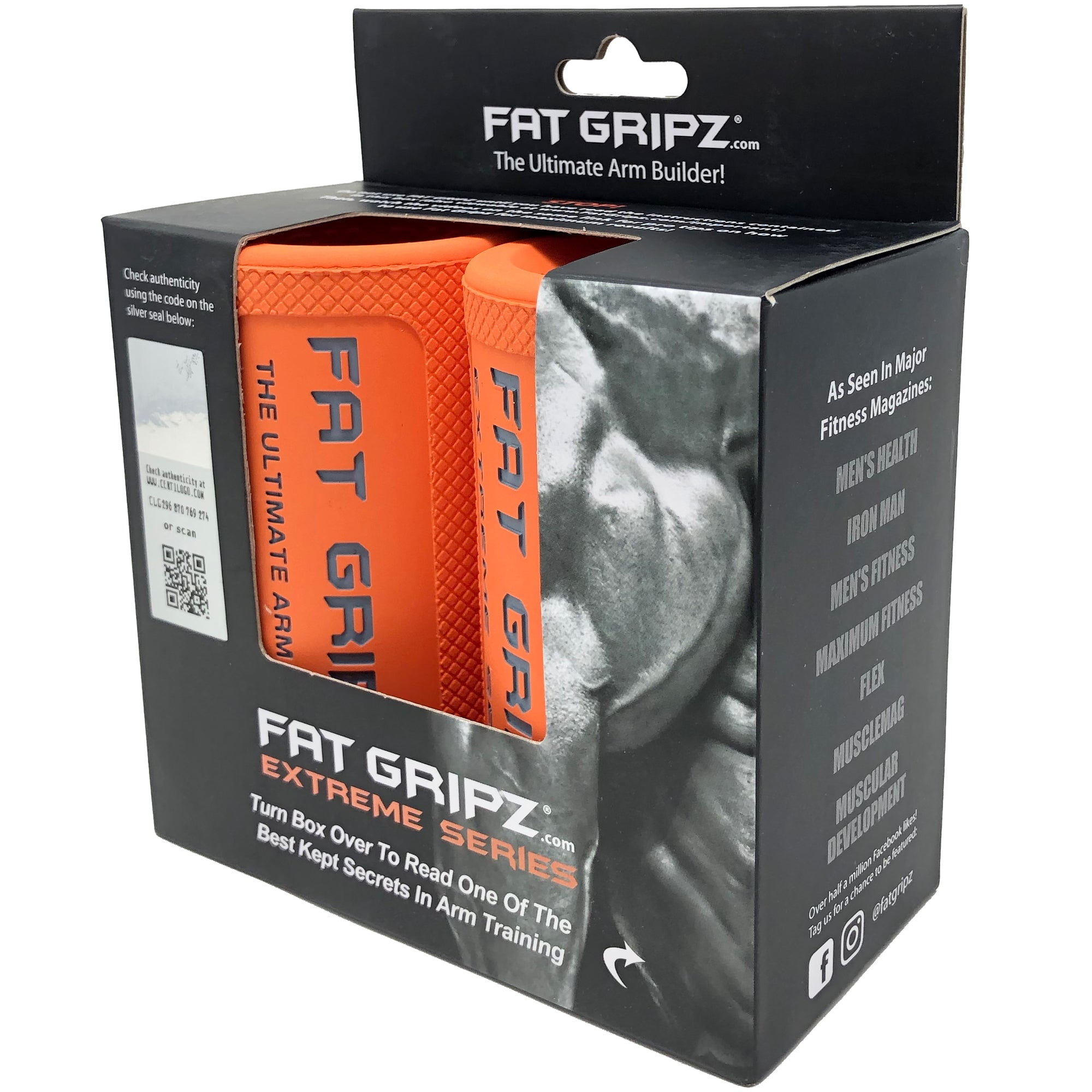 Fat Gripz Extreme Orange 2.75 Inch Outer Diameter Walmart