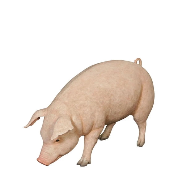 Fat Pig Standing Life Size Statue