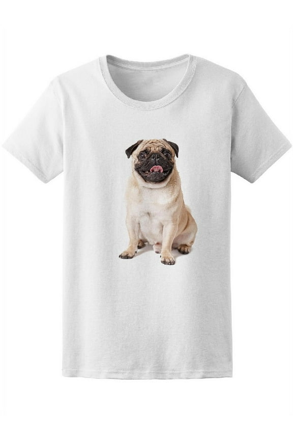 Fat Pug Dog T-Shirt Men -Image by Shutterstock, Male Medium