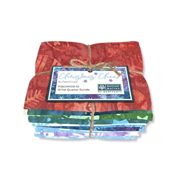 Fat Quarter Bundle - Banyan Batiks Christmas Cheer by Patrick Lose for Northcott Quilter's Cotton 18 Fat Quarters (FQCHRIS18-10) M419.33