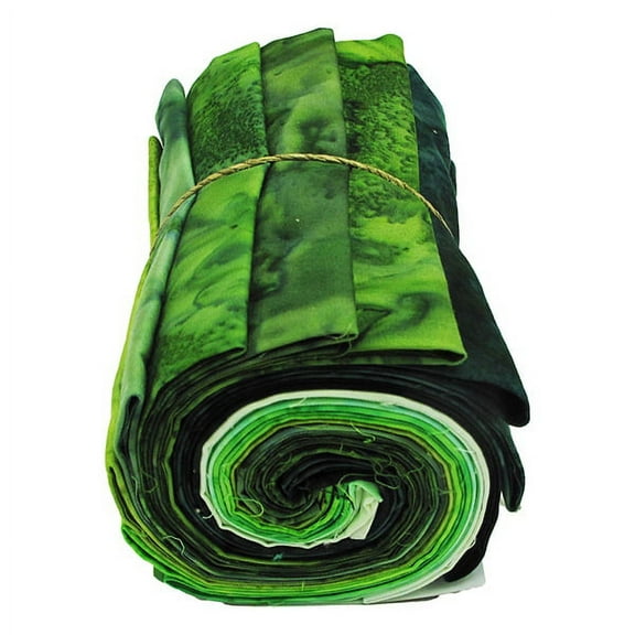 Hoffman 1895 Watercolors Fields of Joy 8 Green - 12 Fat Quarters