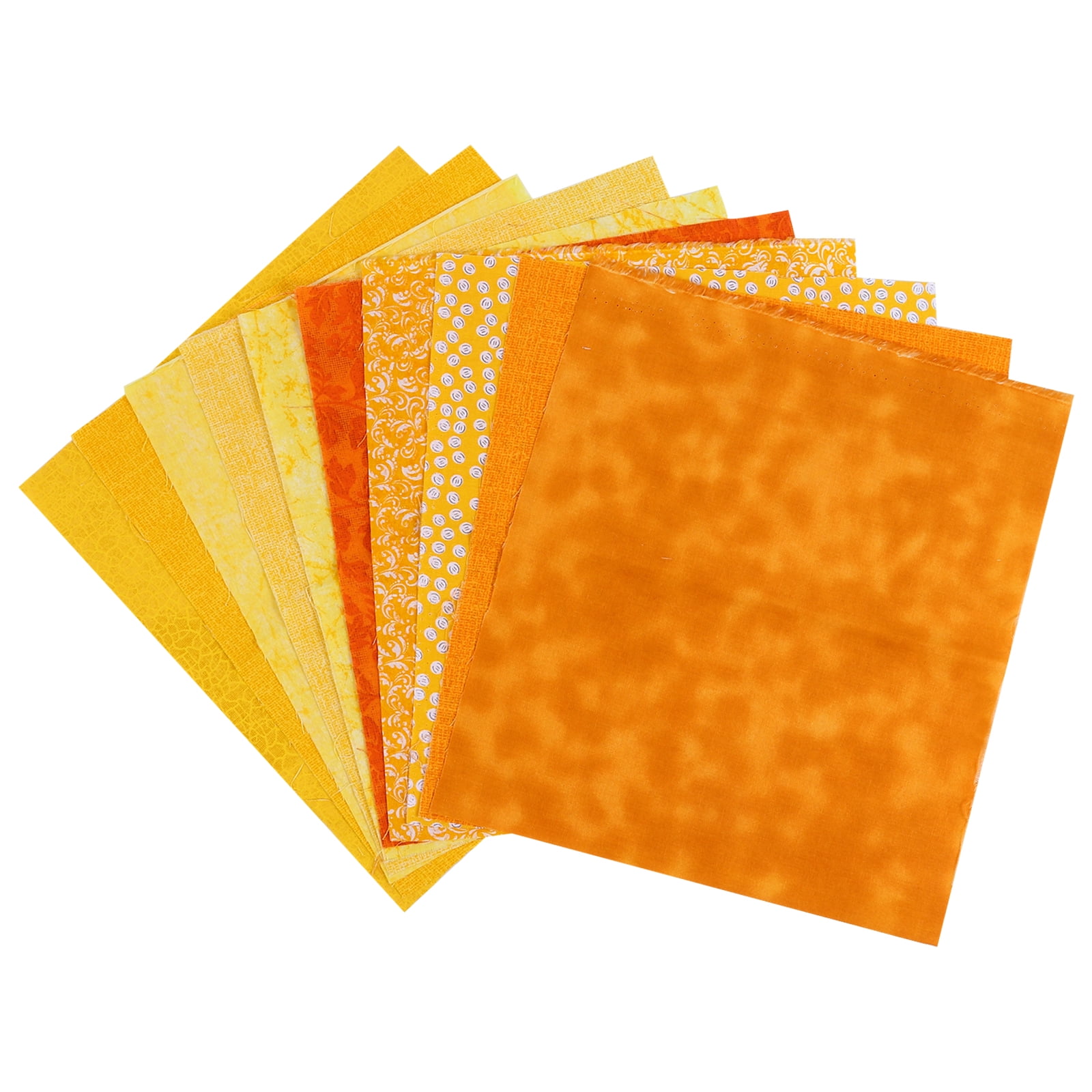 Fat Quarter Bundles Quilting Material 10 Pcs Yellow Patchwork Group