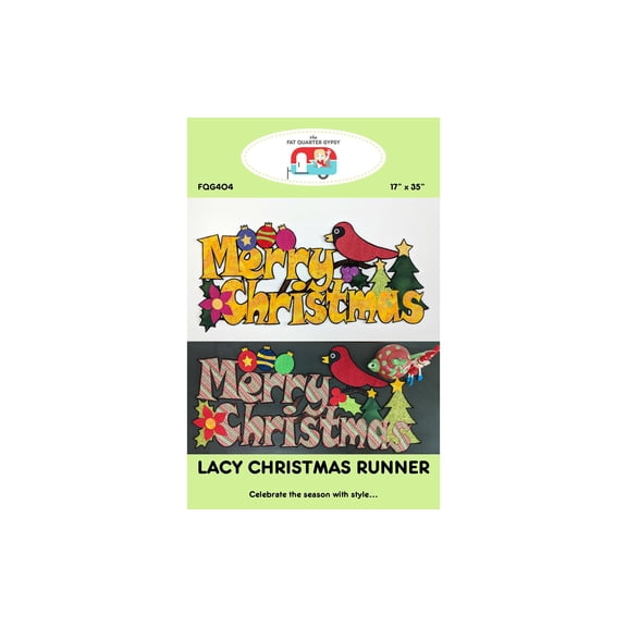 The Fat Quarter Gypsy Table Runner Lacy Christmas