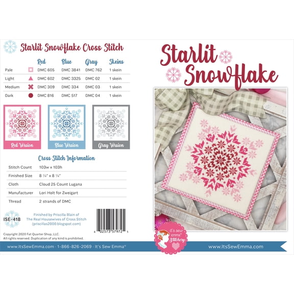 Starlit Snowflake Cross Stitch Pattern