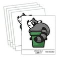 thumbnail image 1 of Fat Raccoon Sitting in Trash Can Car Window Bumper Water Bottle Phone Tablet Laptop Waterproof Vinyl Decal Sticker Set 5-Pack - Gloss Finish - 2.0", 1 of 7