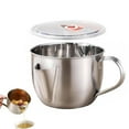 thumbnail image 1 of Fat Separator Cup for Gravy, for Cooking Turkey Meat Beef Chicken, Stainless Steel Oil Strainer Kitchen Gadgets Grease Skimmer to Clarified Butter (B), 1 of 2
