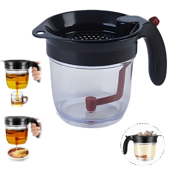 Fat Separator With Bottom Release,Gravy Separator,Fat Separator for Cooking,33 oz Gravy Grease Separator,for Cooking Healthier Gravy