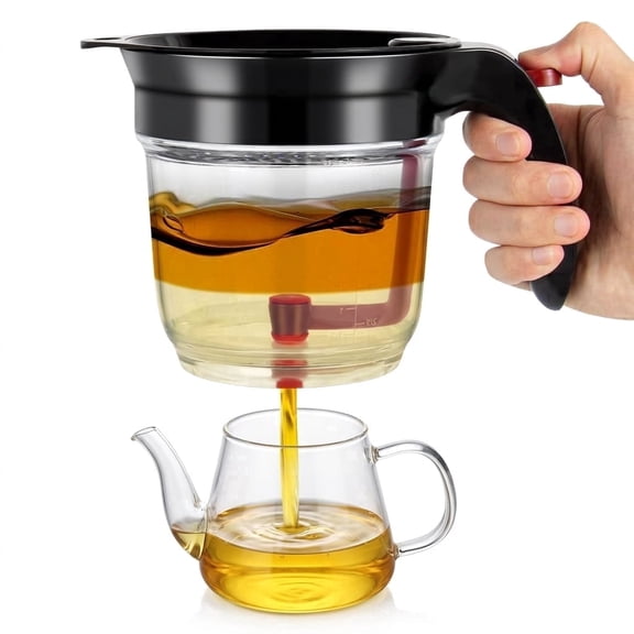 Fat Separator with Strainer, Bottom Release Oil Separator for Cooking, Gravy Separator Cup for Kitchen, Soup Broth Oil Filter for Home Cooks, 1 Pack