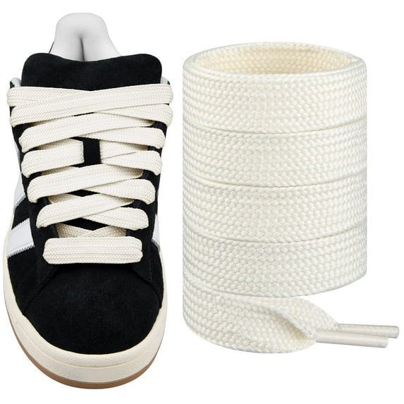 Fat Shoelaces for Adidas Campus 00s,16MM Chunky Thick Flat Wide Jumbo Shoe Laces Replacement Laces for Sneaker shoes(Color:Beige,Size:36Inch)
