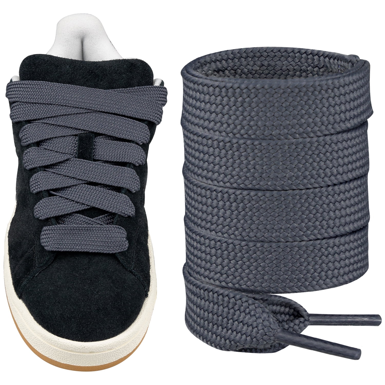 Fat Shoelaces for Adidas Campus 00s,16MM Chunky Thick Flat Wide Jumbo Shoe  Laces Replacement Laces for Sneaker shoes(Color:Dark Grey,Size:63Inch) -  Walmart.com