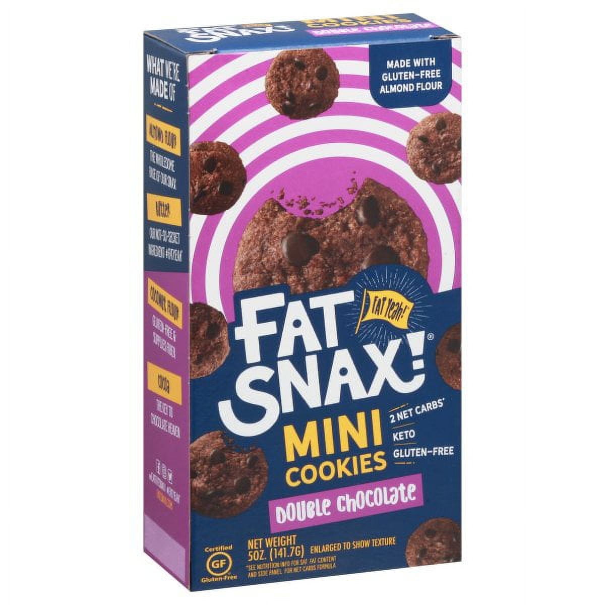 Fat Snax - Mini Cookies Double Chocolate Chip - 5 oz. Pack Of 6 ...