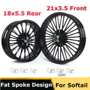 Fat Spoke 21x3.5 18x5.5 WHEELS Single Disc for Harley Dyna Low Rider FXDWG Wide Glide