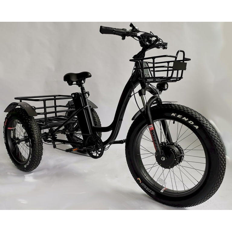 Tire Adult Tricycle With Gears Fat Tire Adult Electric Tricycle