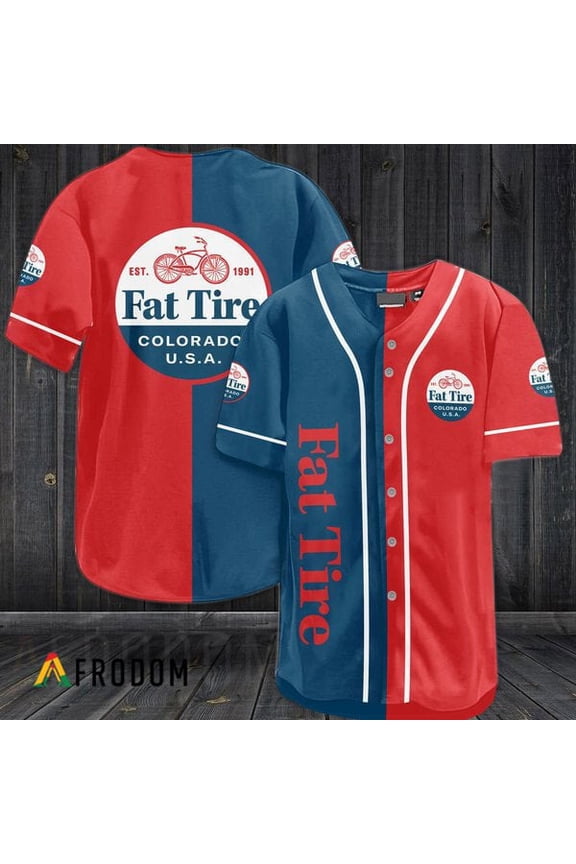 Fat Tire Amber Ale Beer Baseball Jersey Sunny Shirt