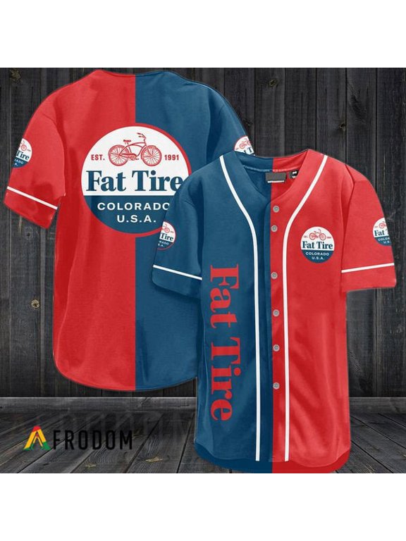 Fat Tire Amber Ale Beer Baseball Jersey Sunny Shirt