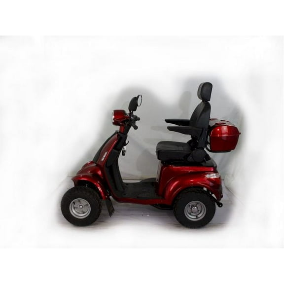 Fat Tire Big Wheel Electric Mobility Mobile Scooter | 4 Four Wheels Heavy-Duty Scooter Trike | Outdoor Adult Senior Scooter