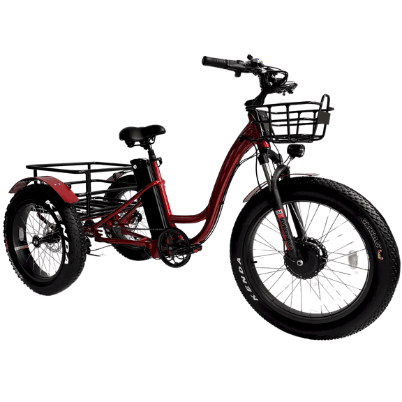 Fat Tire Electric Trike for Adult - 3 Wheel Electric Tricycle with 48V Battery & Adjustable Handlebars