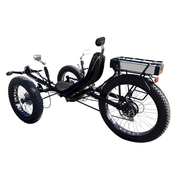 Fat Tire Folding Electric Recumbent Trike - Off-Road Performance