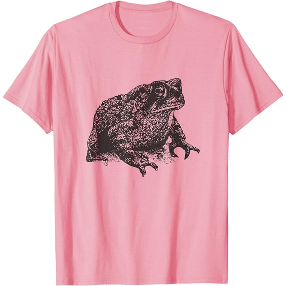 Fat Toad Minimalist Frog Amphibian Biology Realistic Unisex T-Shirt for Men Women Kids Toddler,Light Pink Color,Size 3XL