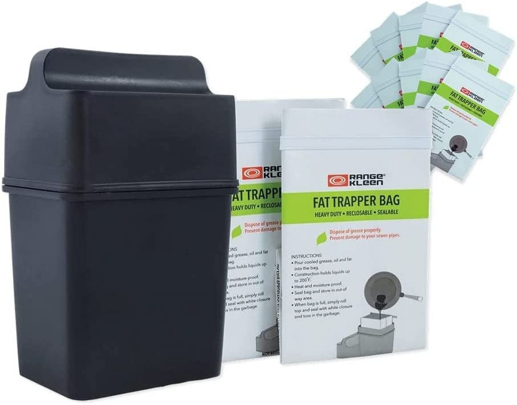 Fat Trapper System Grease Storage Container with Twelve Disposable
