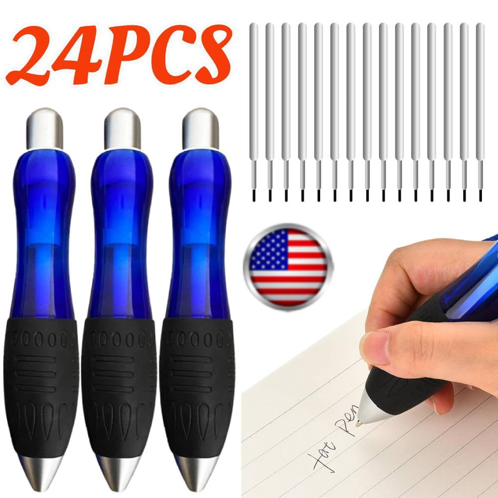 Fat Weighted Pens for Hand Tremors (3 pack), Heavy Pens with Large Grip ...