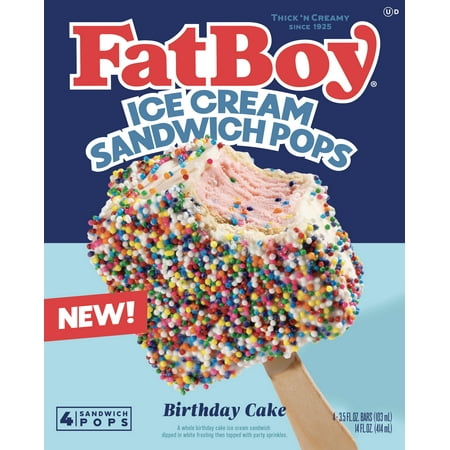 FatBoy® Birthday Cake Ice Cream Sandwich Pop 8-4 pk