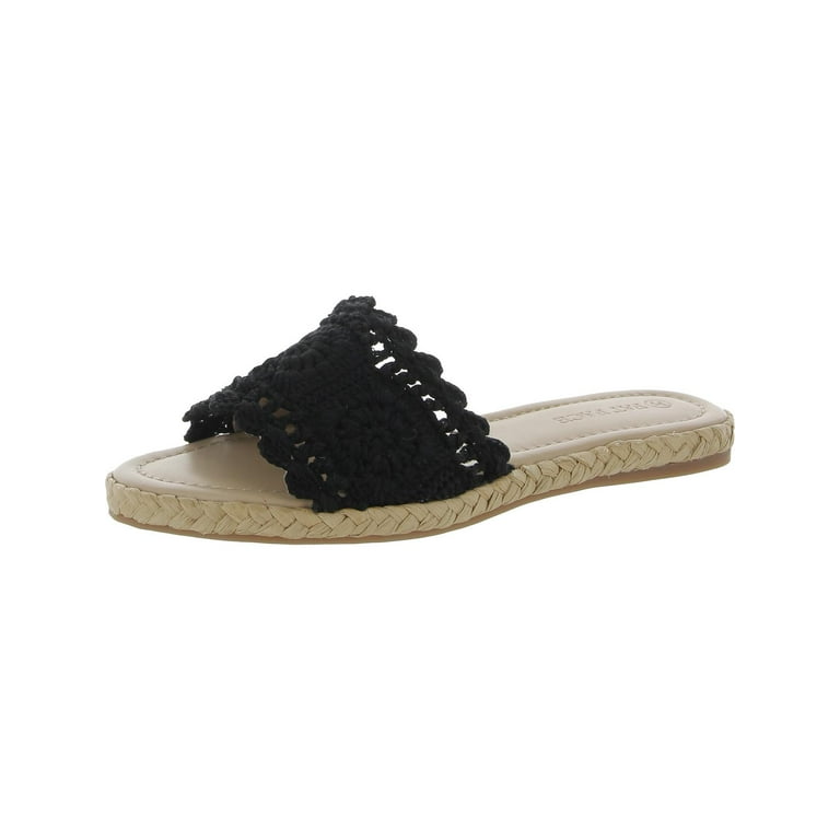 FatFace Womens Cate Crochet Slip On Slide Sandals Walmart