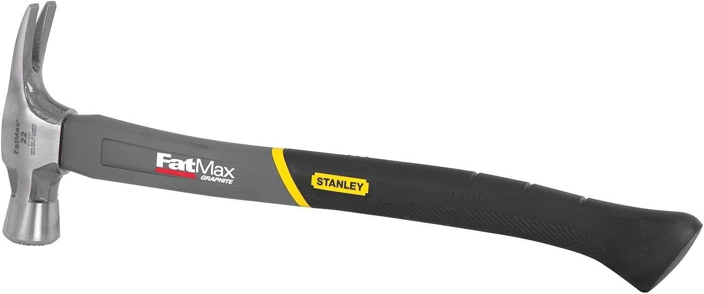 Stanley FatMax FatMax Graphite Checkered Face Axe Handle Framing Hammer — Heavy-Duty Construction, Professional Use