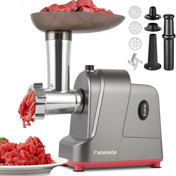 Fatabeta 3000W Max Electric Meat Grinder, with Sausage Stuffer Maker, Kubbe Kit, 3 Grinding Plates, for Home Kitchen & Pet Food, Easy Clean