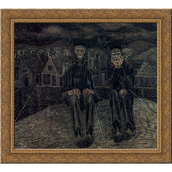 Fatalism 24x20 Gold Ornate Wood Framed Canvas Art by Jan Toorop