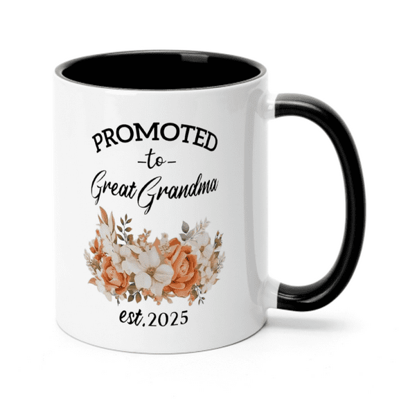 Fatbaby Great Grandma Mug 2025, Pregnancy Announcement Gift, Mother's Day Present 11oz