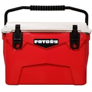Fatboy 20 Quart Roto Molded Hard Sided Cooler Red White