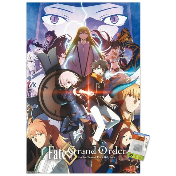 Fate/Grand Order – Key Art Group Wall Poster with Push Pins, 22.375" x 34"