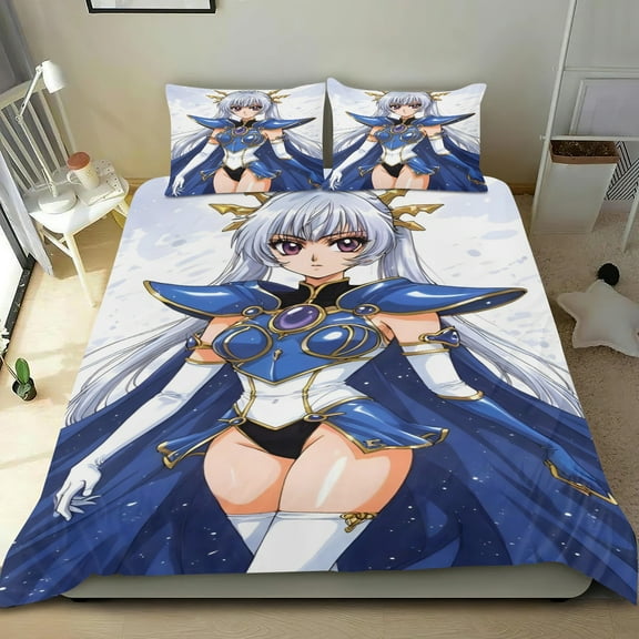 Fate Grand Order Themed Bed Sheet Set Three Piece Set 53x79 Inches Comfortable And Skin Friendly Unique Design Creating A Star Studded Night