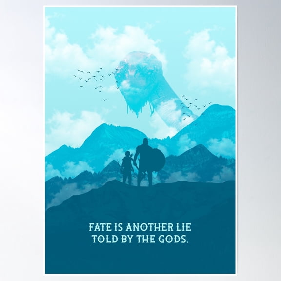 Fate Is Another Lie Told By The Gods Poster Wall Art, Modern Wall Decor, 12x18 UNFRAMED