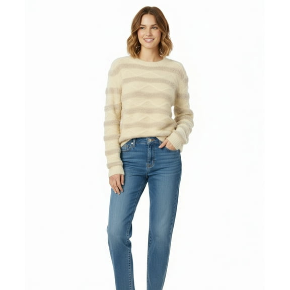 Fate by LFD Cowl Neck Chevron Knit Sweater