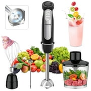 Fatabeta 1100W Immersion Blender, 21-Speed Hand Blender with Turbo Mode, 5-in-1 Stick Blender for Smoothies, Baby Food, Soups, Purees, Black