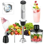 Fatabeta 1100W Immersion Blender, 21-Speed Hand Blender with Turbo Mode, 5-in-1 Stick Blender for Smoothies, Baby Food, Soups, Purees, Black