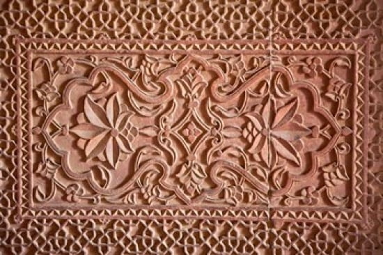 Fatehpur Sikri Uttar Pradesh India Floral Design Birbals Palace Canvas Art - Charles O Cecil DanitaDelimont (18 x 24)