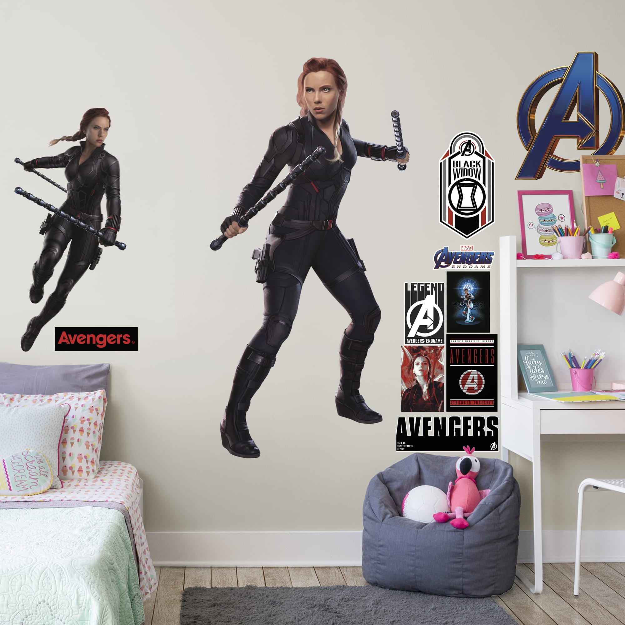 Fathead Avengers Endgame Black Widow In Action LifeSize