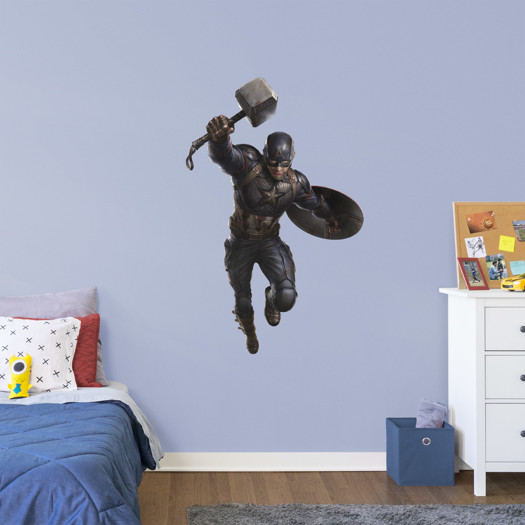 Fathead Avengers Endgame Captain America with Mjolnir Giant