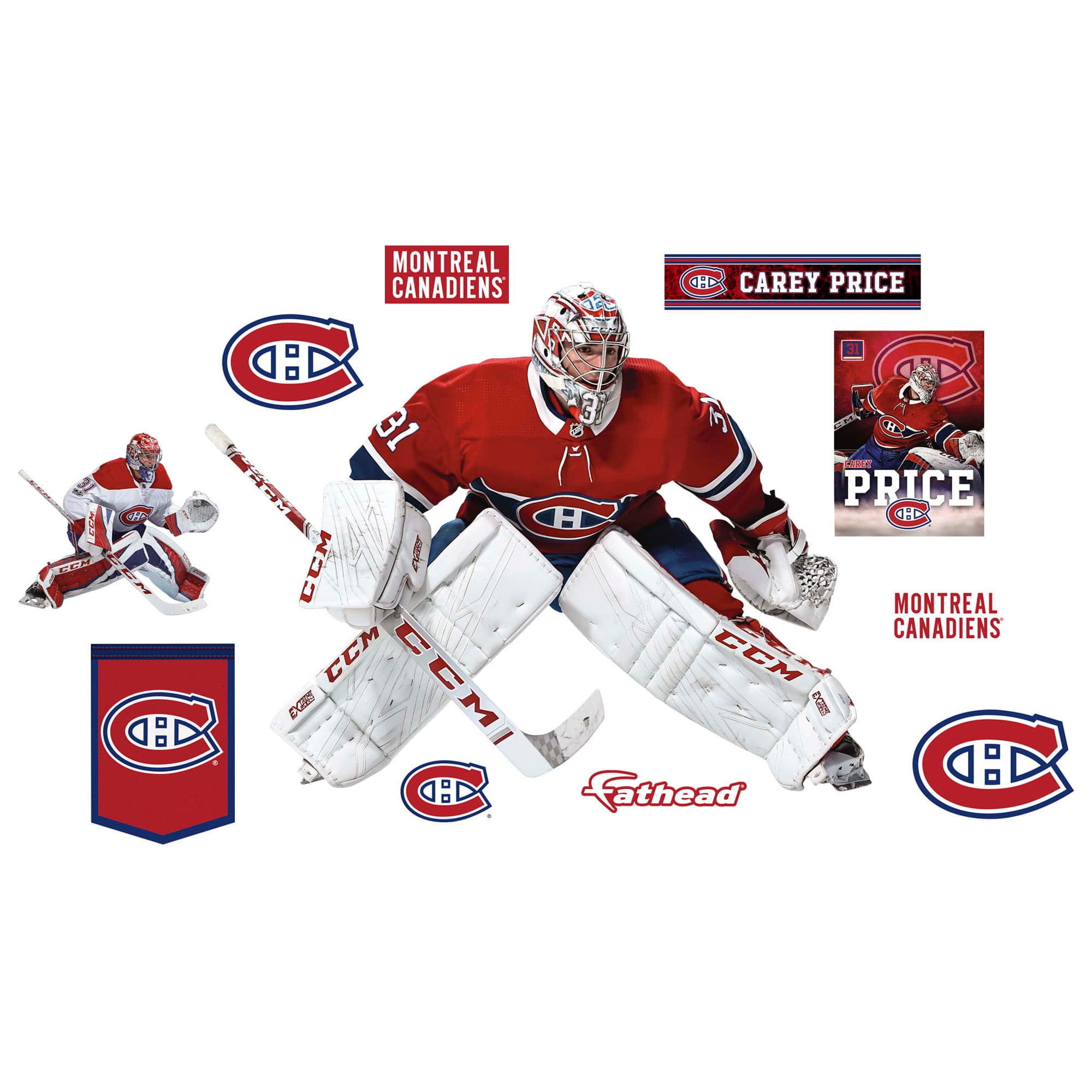 Fathead Carey Price Montreal Canadiens 11Pack LifeSize Removable Wall Decal