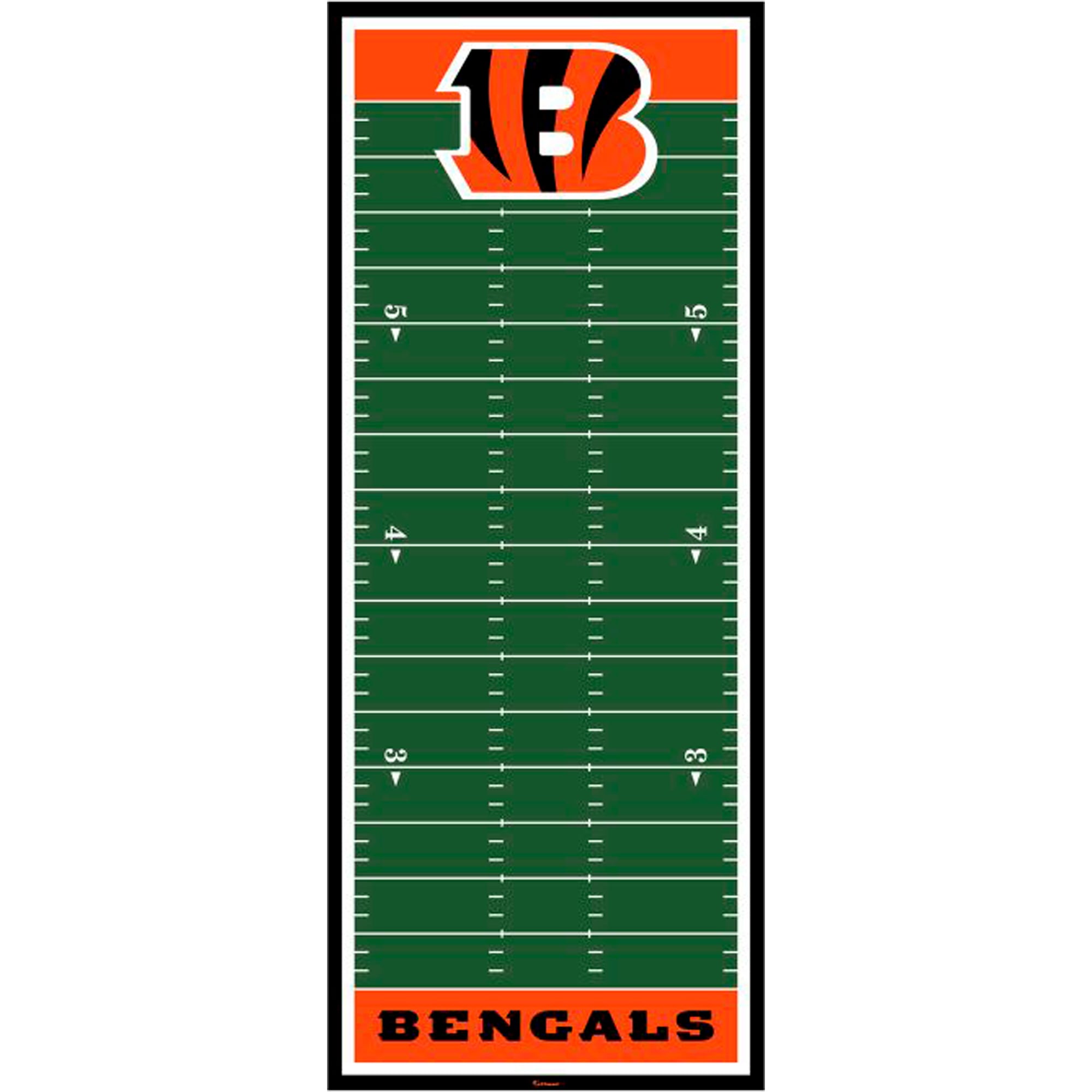 Fathead Cincinnati Bengals Football Field Large Removable Growth Chart