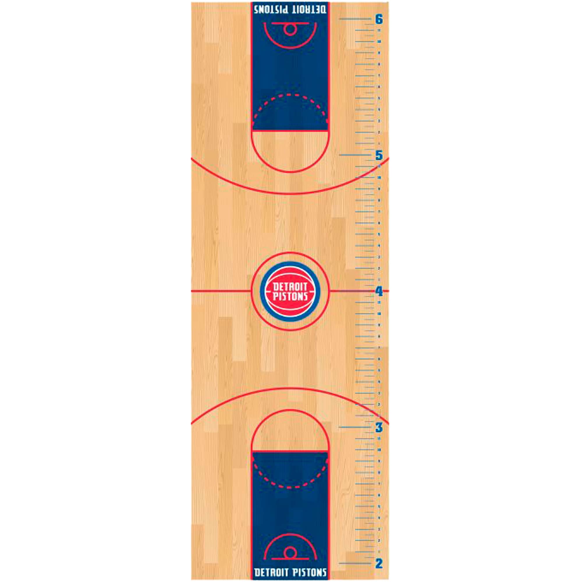 Fathead Detroit Pistons Basketball Court Large Removable Growth Chart