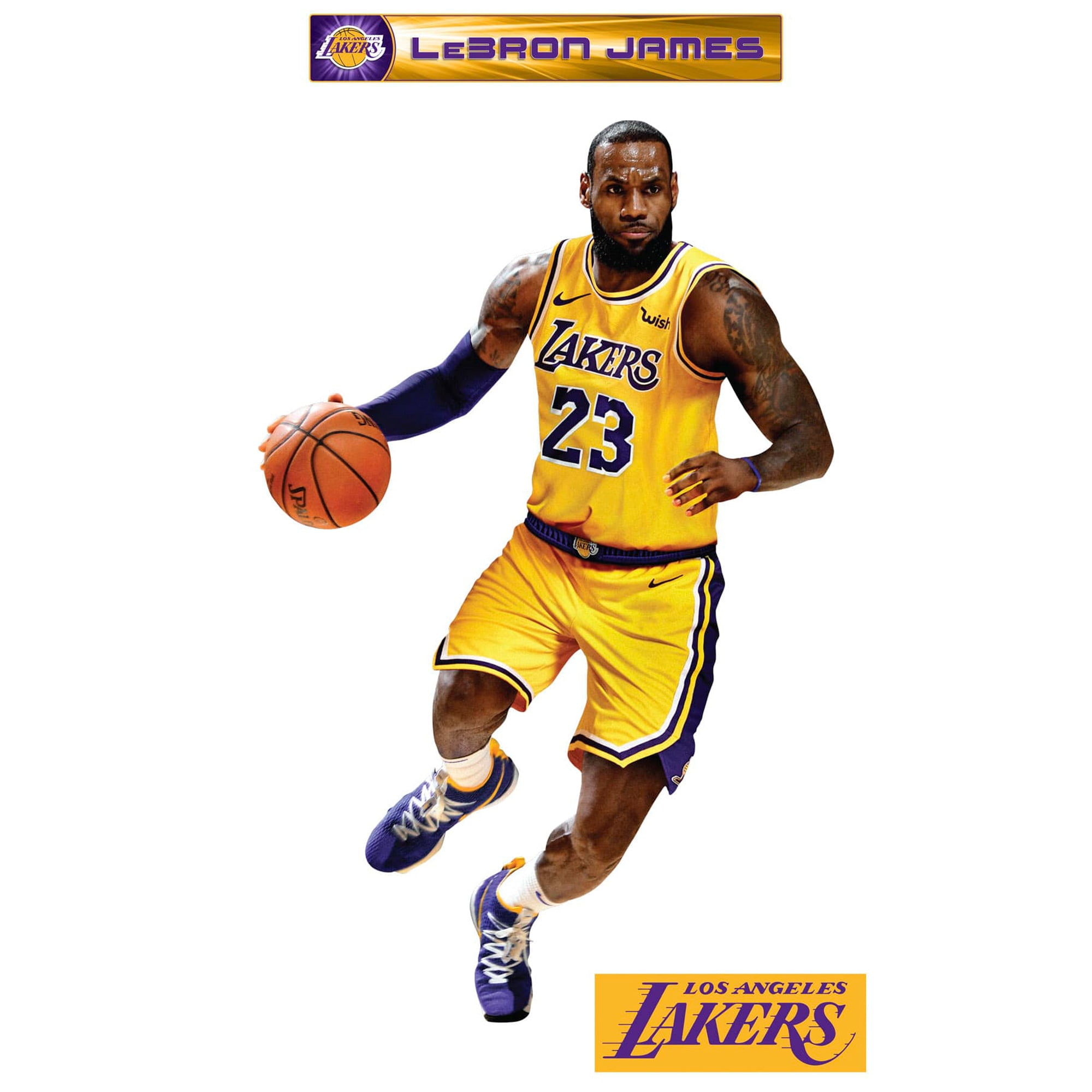 Men's Los Angeles Lakers LeBron James Fanatics Branded Black Playmaker Name  & Number Fitted Pullover Hoodie