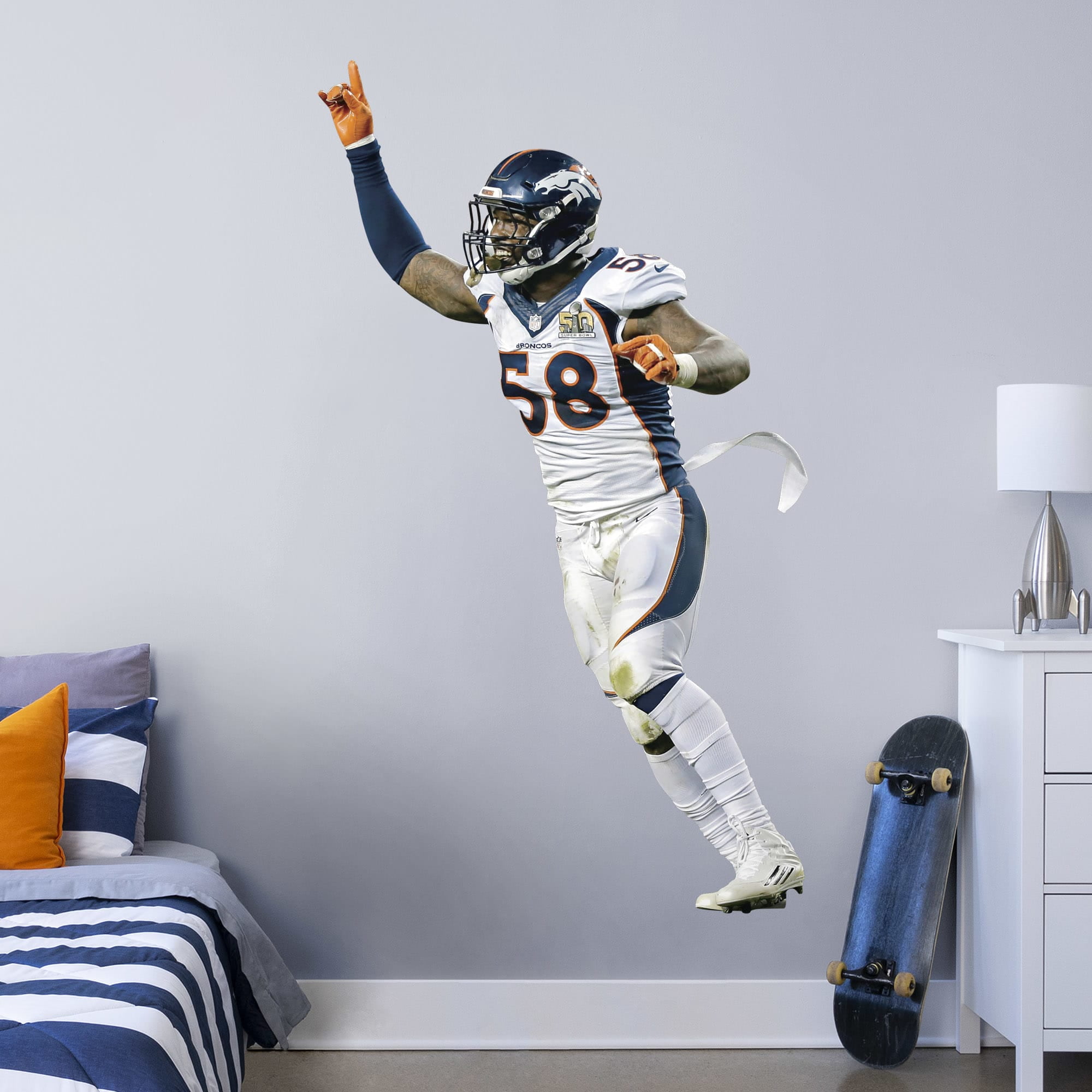 Denver Broncos: Logo Removable Wallpaper, Fathead Official Site