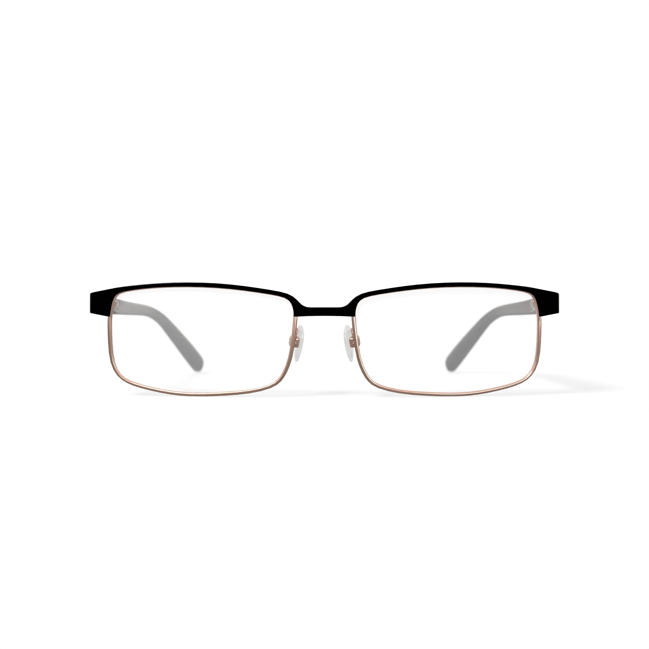 Fatheadz Men's Rectangular Eyeglasses, FH-0043 Vito XL, Black, 60-18-148, with Case