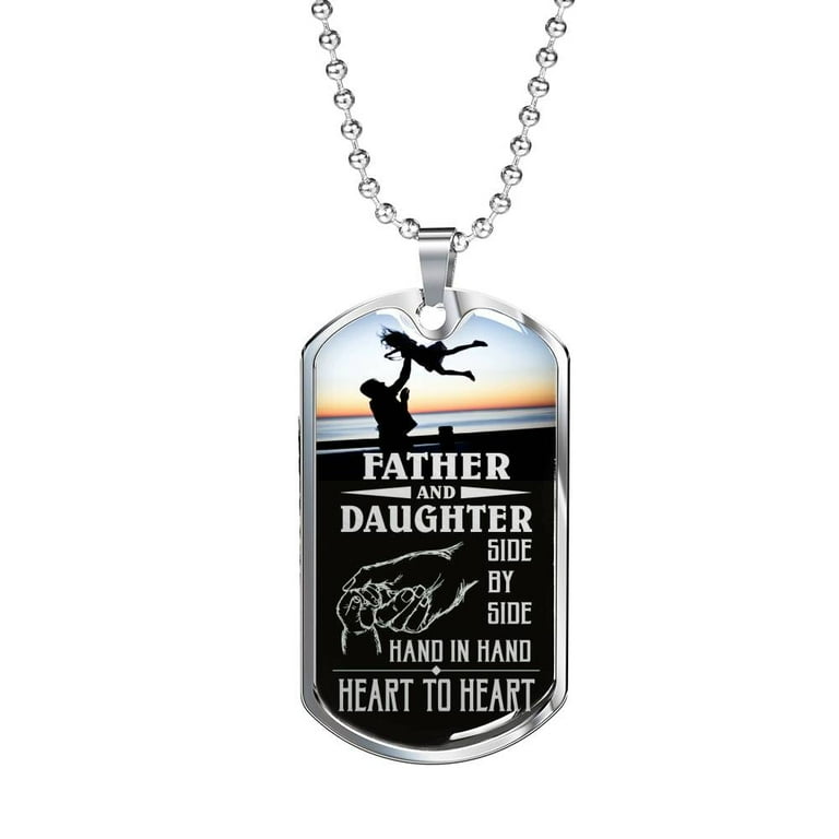 Daddy daughter hotsell dog tag necklace