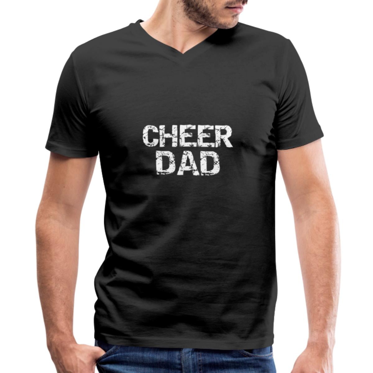 Father Cheerleading Gift From Cheerleader Daughter Men's V-Neck T-Shirt ...