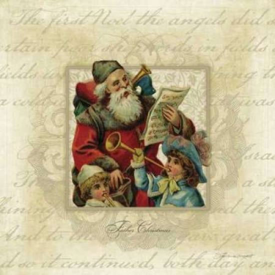 Father Christmas Canvas Art - Stephanie Marrott (24 x 24)